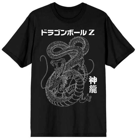 Camiseta Gráfica Negra Dragon Ball Z Shenron para Hombre - M